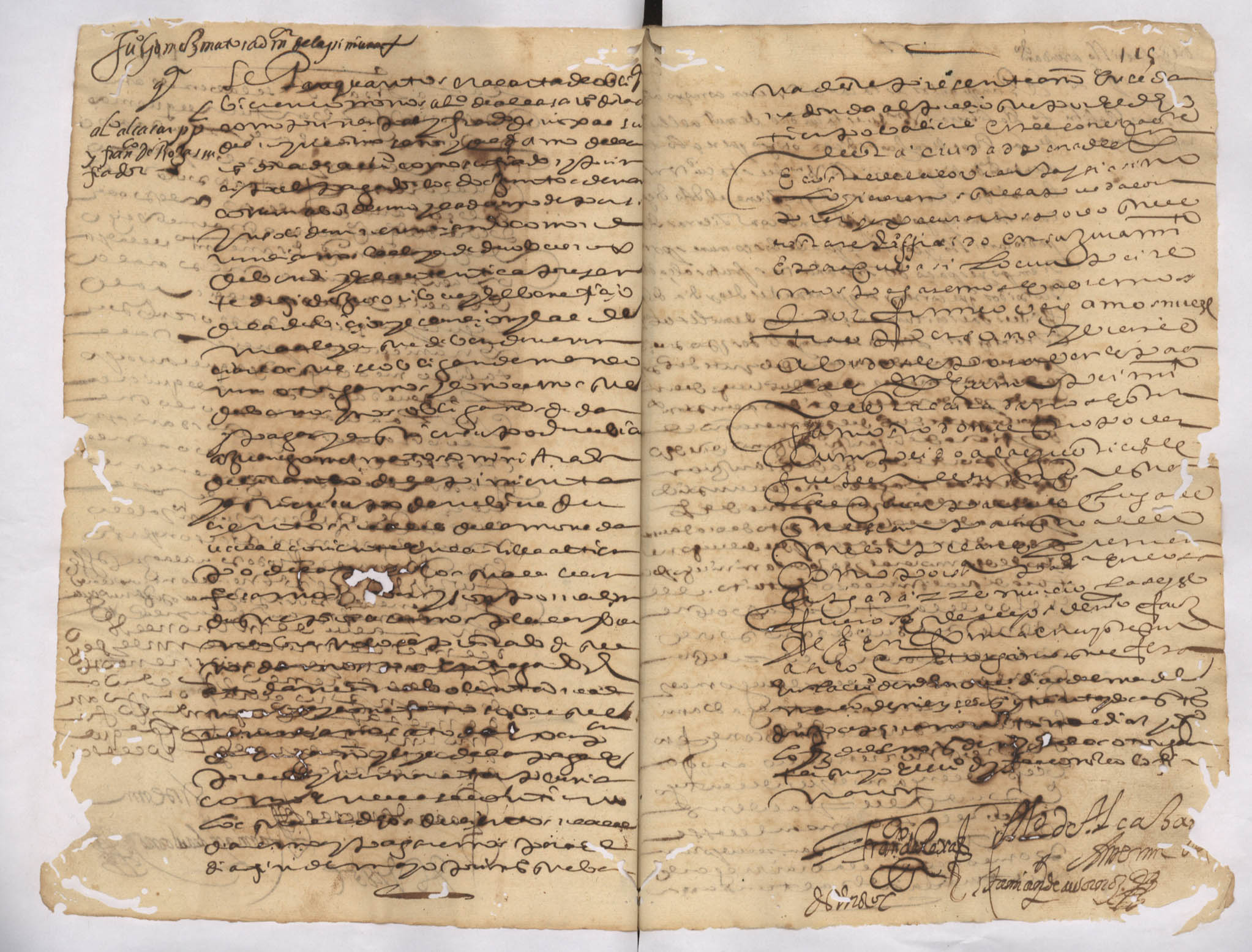 Registro de Damián de Albornoz, Murcia de 1630.